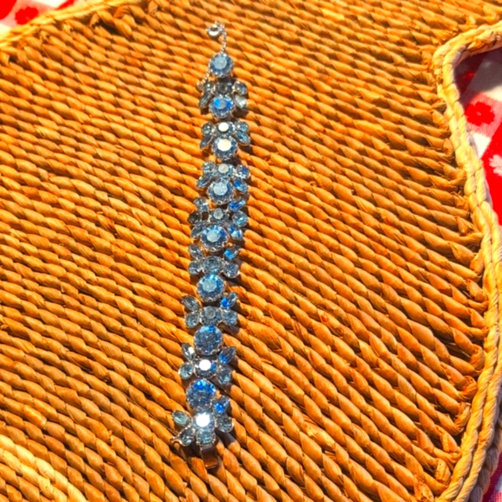 Weiss Blue Rhinstone Bracelet